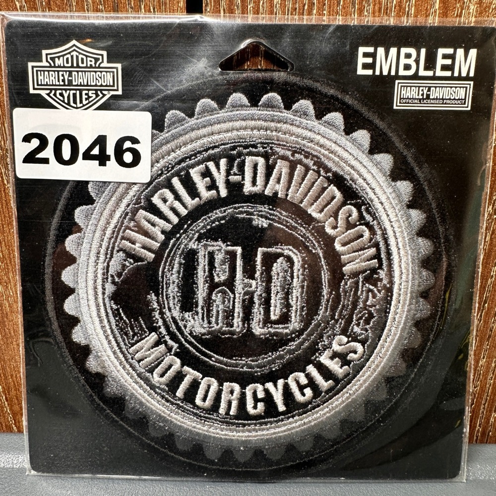 NEW 2007 Harley-Davidson 5" Motorcycles Embroidered Sew On Patch Silver Rare Y2K